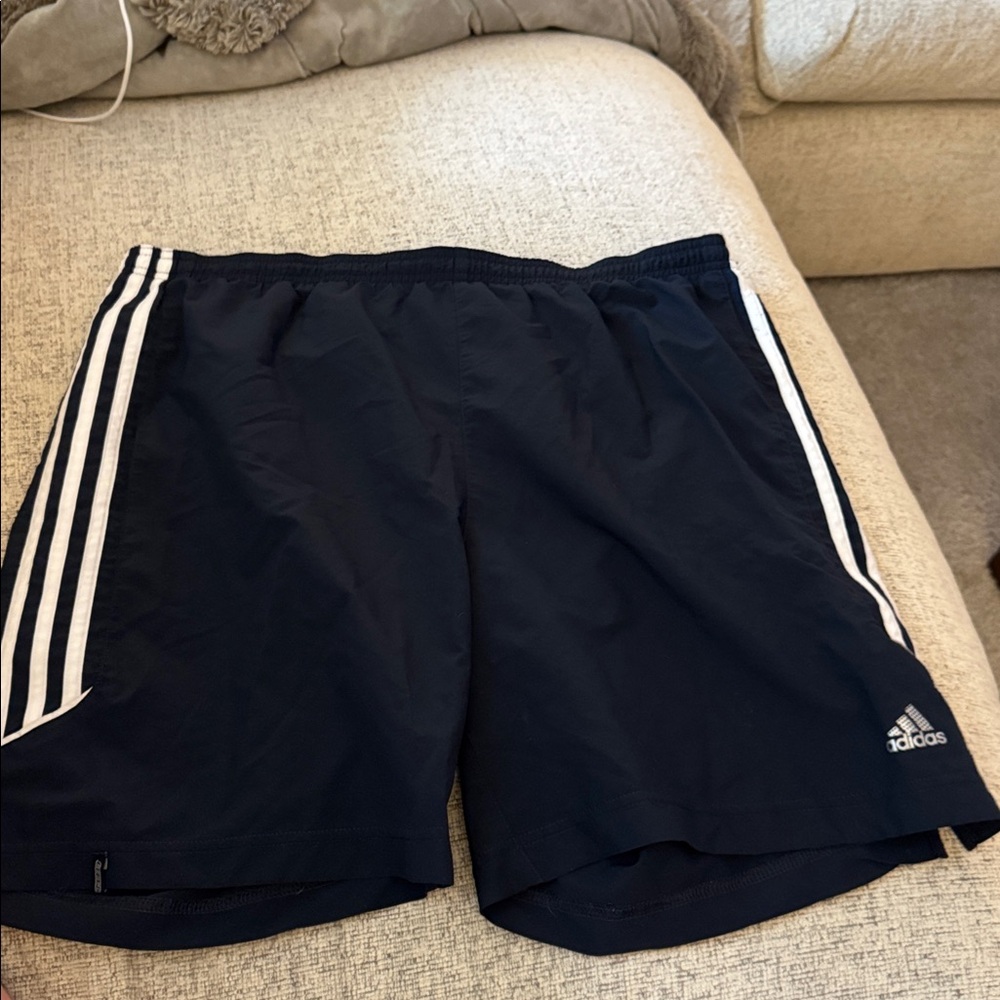 Adidas Sports Shorts with White Stripes